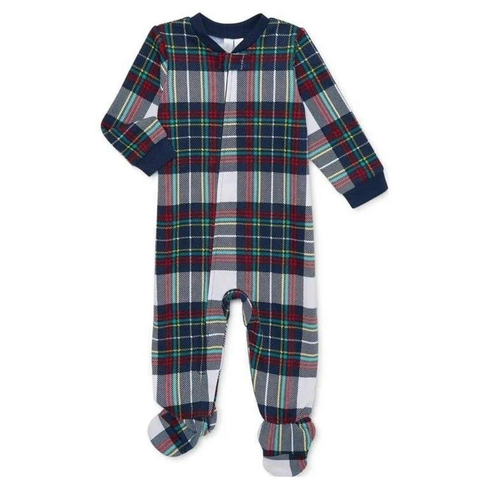Joyspun Baby Boy or Girl Holiday Matching Family Pajamas, 1-Piece